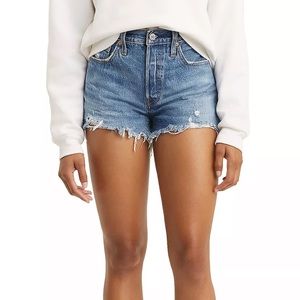 LEVIS SIZE 27 MID RISE 501 JEAN SHORTS
